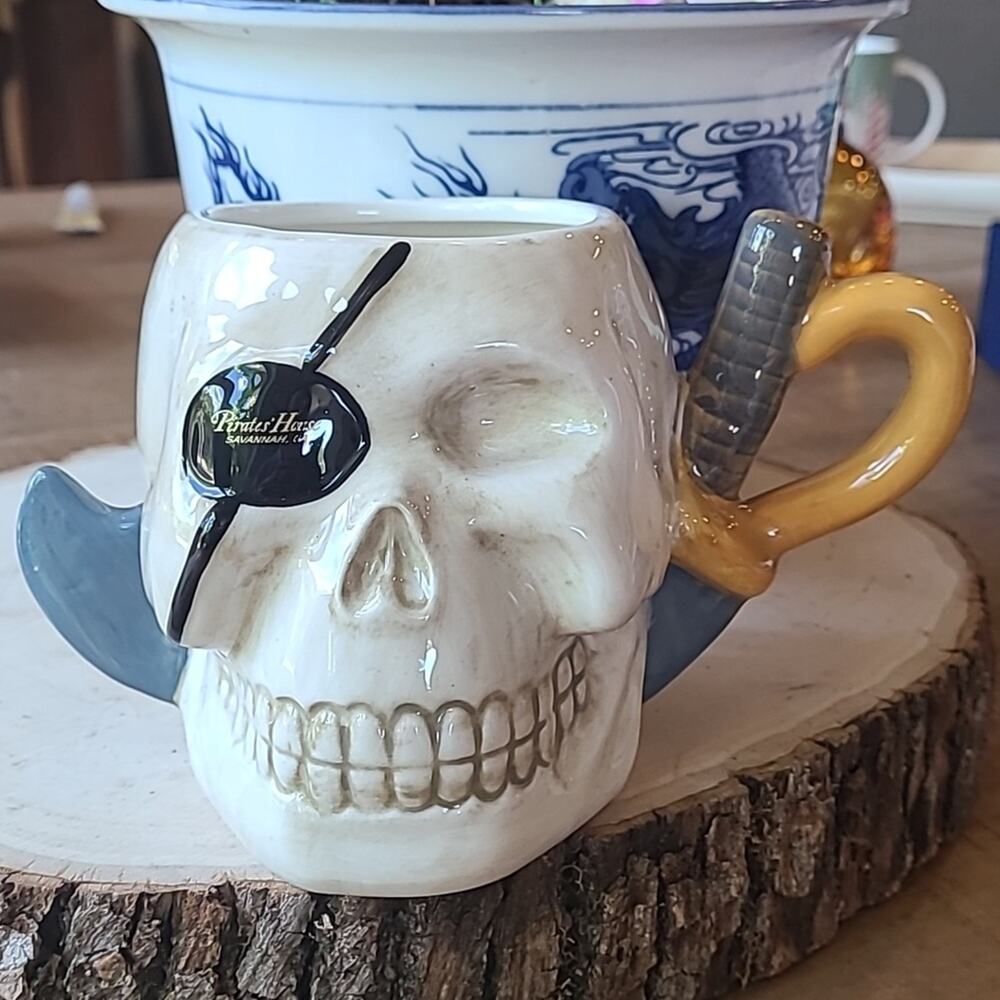 Pirate 3D Halloween‎ Skeleton Mug Stein Coffee Tea Skull